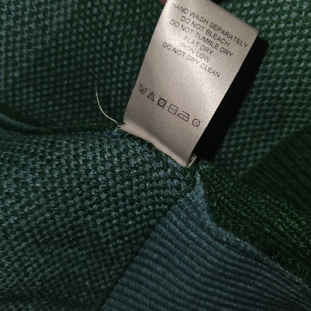 LALA ORIGINAL Love You Oversized Checkerboard Cardigan in Emerald + Sky - Picture 6 of 8